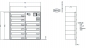 Preview: RENZ Briefkastenanlage Unterputz, Schattenfugenrahmen, Kastenformat 370x110x270mm, mit Klingel - & Lichttaster und Vorbereitung Gegensprechanlage, 10-teilig,